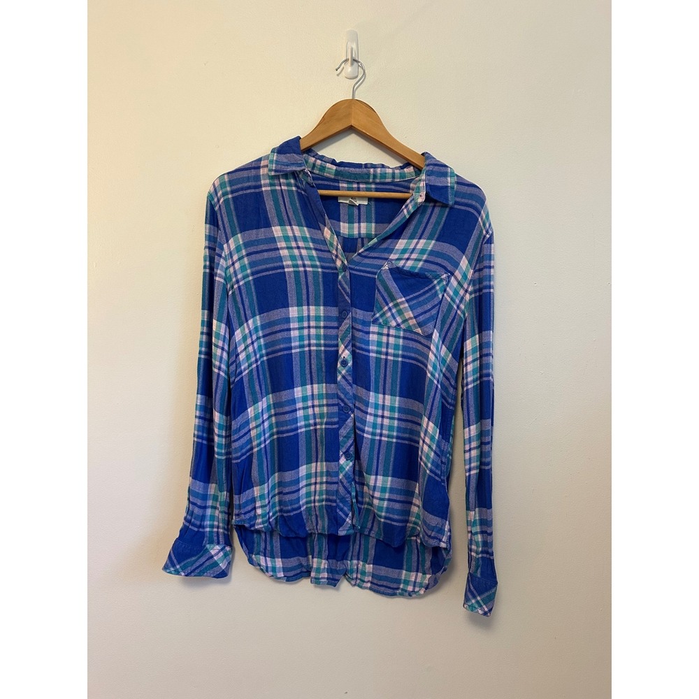 BLL New York Blue Plaid Button Down Shirt | Size Small